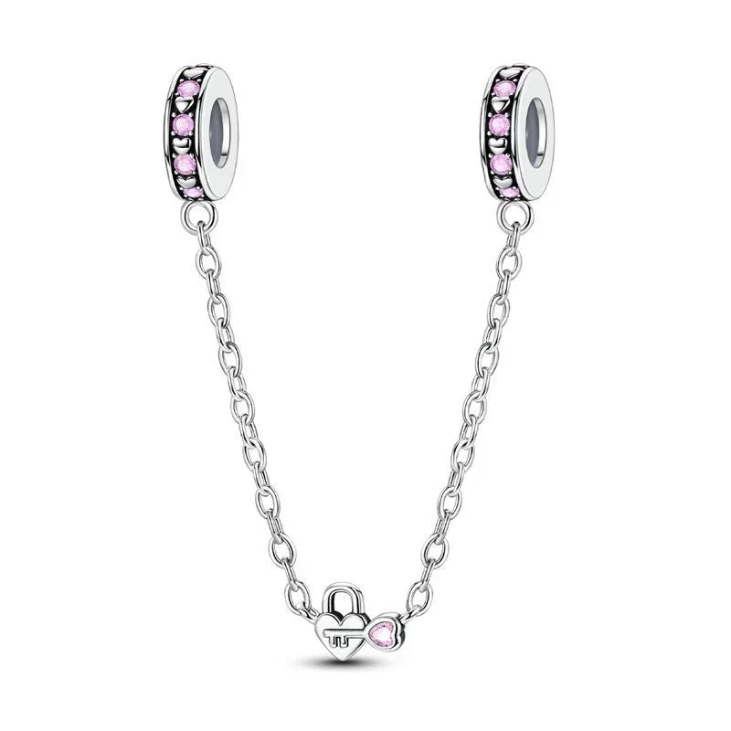 Original 925 Sterling Silver Heart Skull Necklace Ring and Cross Bracelet Set with Zircon Accents for Halloween and Valentine Gifts