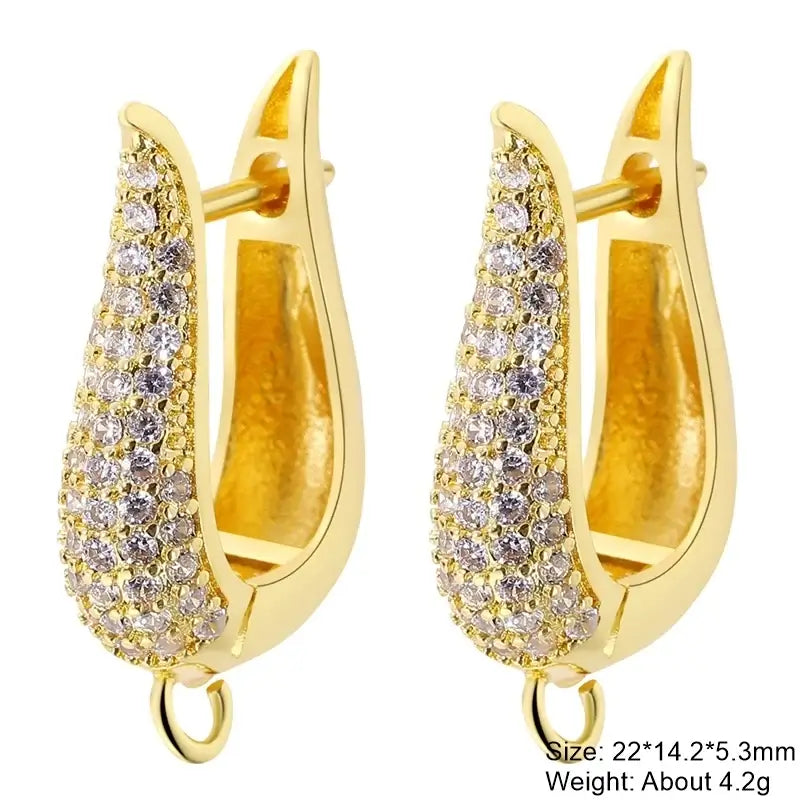 Juya 18K Gold Plated Earwire Hooks for DIY Fashion Jewelry Gold 10