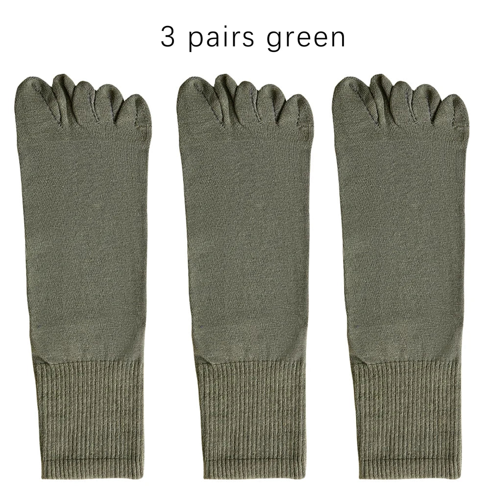 Mens Split Toe Cotton Crew Socks Moisture Wicking Freshness