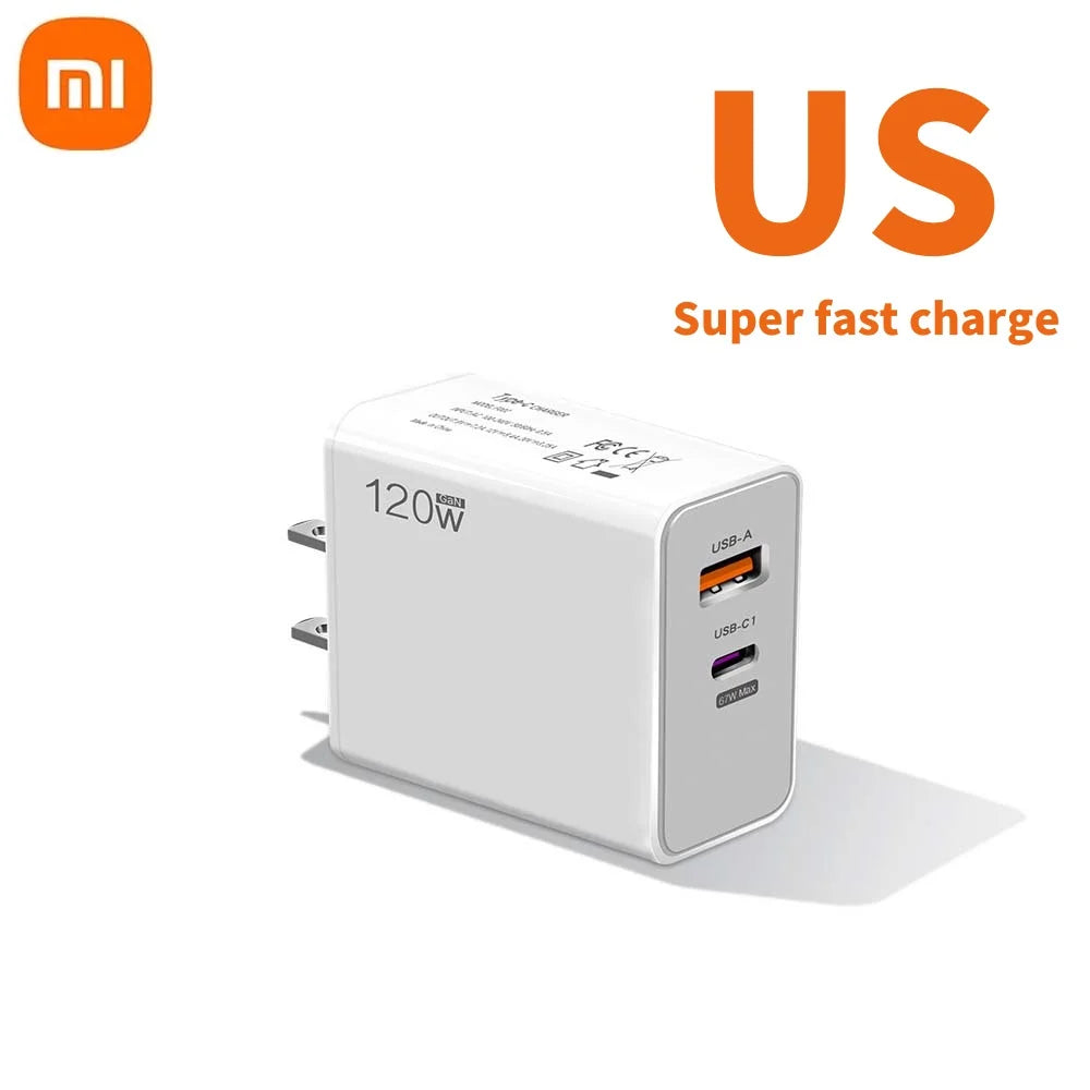 Xiaomi 120W HyperCharge Turbo Fast Wall Charger With 6A USB Type C Cable Compatible With Xiaomi 13 12 11 Ultra And Redmi EU US UK