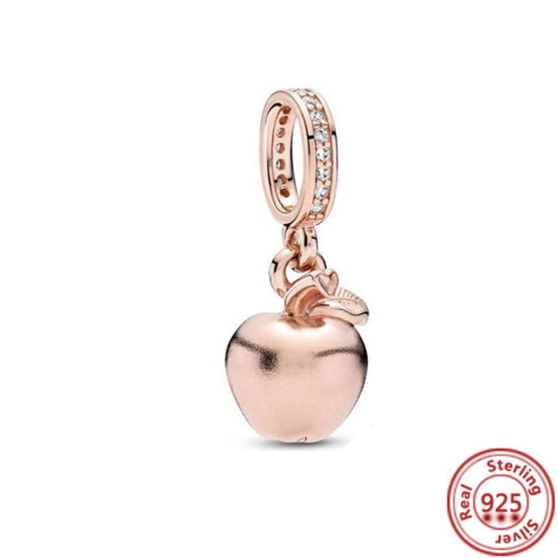 925 Silver Fruit Ice Cream Coffee Cup Beads For Bracelet