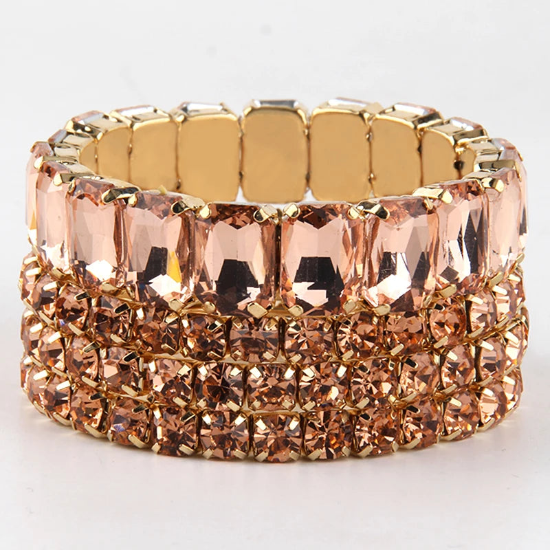 Bohemian Chic Colorful Glass Beaded Stackable Bracelets Set for Women