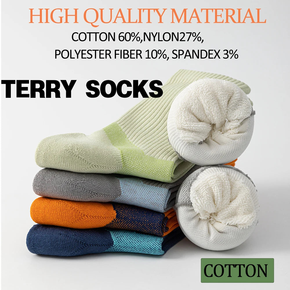 Marathon Running Socks Men Breathable Anti Odor Crew