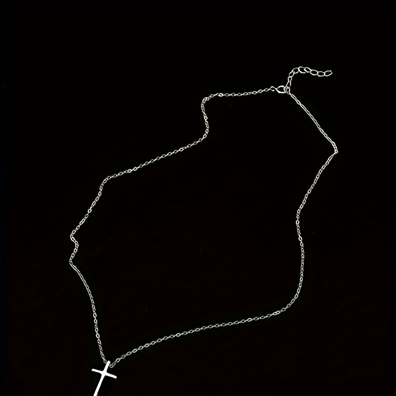 Elegant Vintage Cross Necklace 18K Gold Plated Timeless Jewelry Gift