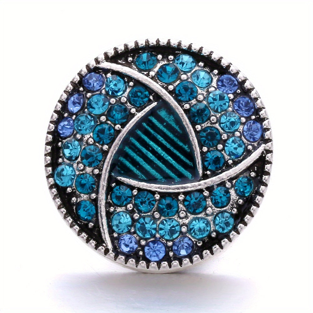 Colorful Rhinestone Snap Button for DIY Jewelry Bracelet Necklace Accessories
