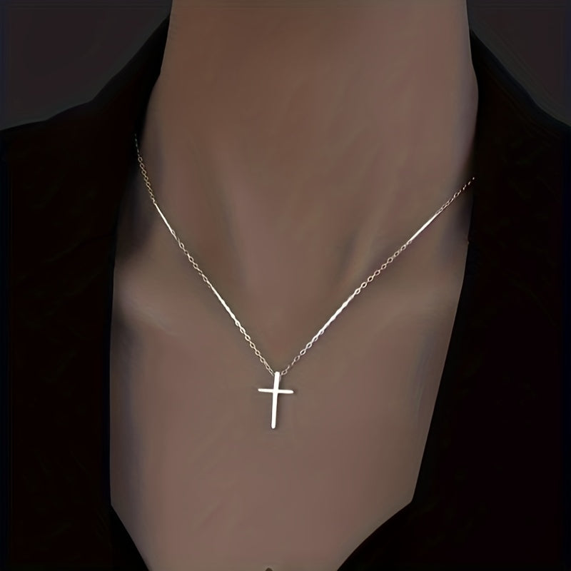 Elegant Vintage Cross Necklace 18K Gold Plated Timeless Jewelry Gift