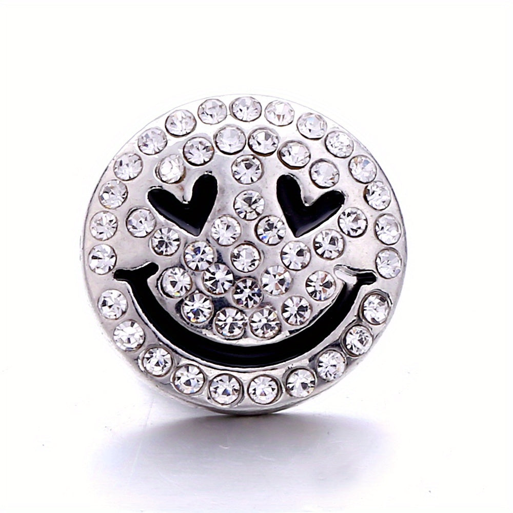 Colorful Rhinestone Snap Button for DIY Jewelry Bracelet Necklace Accessories