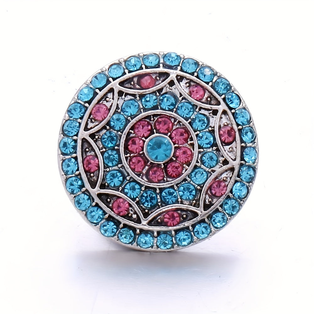 Colorful Rhinestone Snap Button for DIY Jewelry Bracelet Necklace Accessories