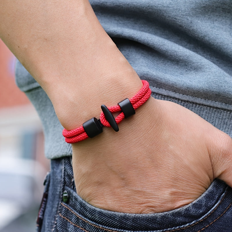 Simple Design Milan Rope Bracelet Handmade Nylon Survival Armband for Camping