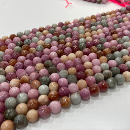 Natural Rainbow Alxa Stone Beads DIY Jewelry Kit 6mm-10mm Macaron Shades for Handmade Necklaces, Earrings, Bracelets