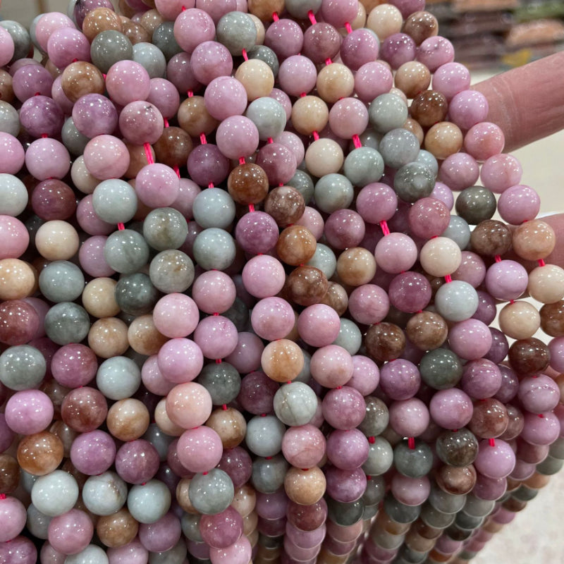 Natural Rainbow Alxa Stone Beads DIY Jewelry Kit 6mm-10mm Macaron Shades for Handmade Necklaces, Earrings, Bracelets