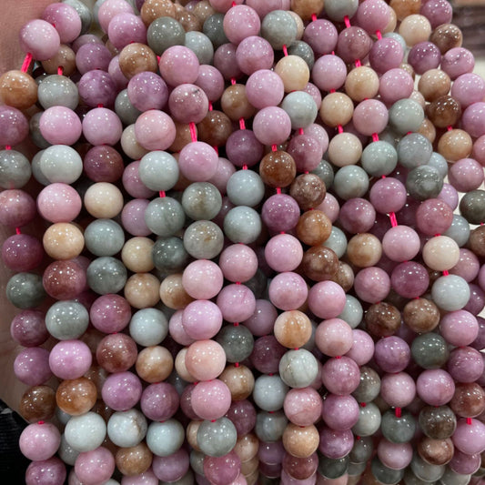 Natural Rainbow Alxa Stone Beads DIY Jewelry Kit 6mm-10mm Macaron Shades for Handmade Necklaces, Earrings, Bracelets