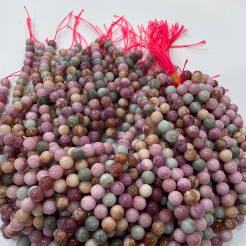 Natural Rainbow Alxa Stone Beads DIY Jewelry Kit 6mm-10mm Macaron Shades for Handmade Necklaces, Earrings, Bracelets