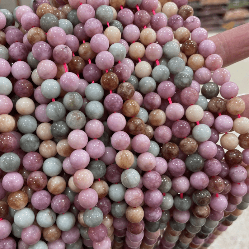 Natural Rainbow Alxa Stone Beads DIY Jewelry Kit 6mm-10mm Macaron Shades for Handmade Necklaces, Earrings, Bracelets