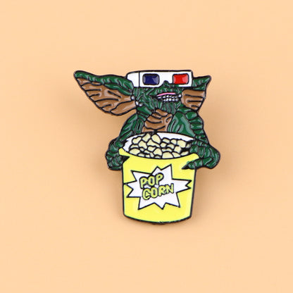 Classic Cartoon Enamel Pin for Men's Backpack Fashion Accessory