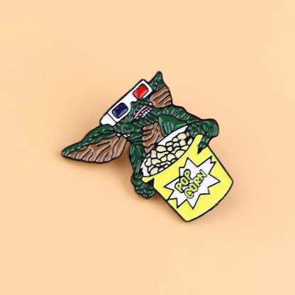 Classic Cartoon Enamel Pin for Men's Backpack Fashion Accessory
