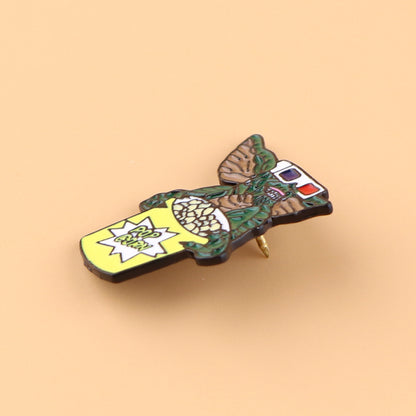 Classic Cartoon Enamel Pin for Men's Backpack Fashion Accessory