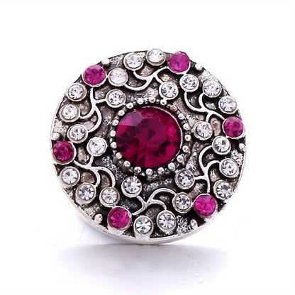 Colorful Rhinestone Snap Button for DIY Jewelry Bracelet Necklace Accessories