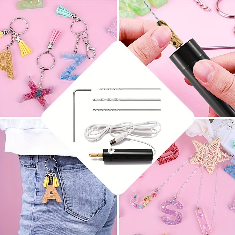 Portable USB Mini Drill for Jewelry, Wood, and Metal Crafting