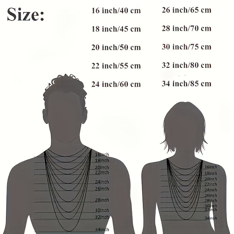 Unisex Stainless Steel Cuban Chain Necklace Fashion Jewelry