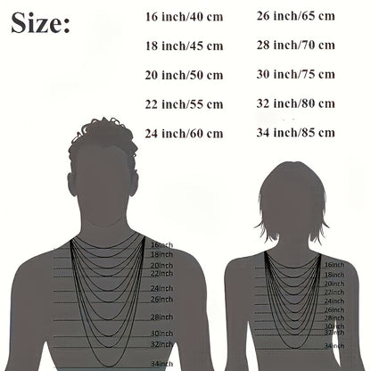Unisex Stainless Steel Cuban Chain Necklace Fashion Jewelry