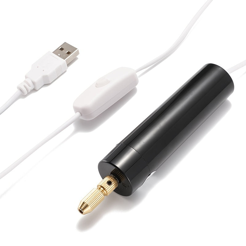 Portable USB Mini Drill for Jewelry, Wood, and Metal Crafting