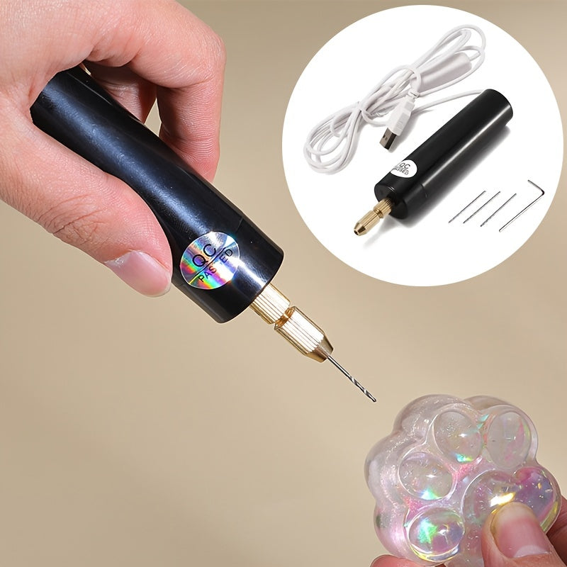 Portable USB Mini Drill for Jewelry, Wood, and Metal Crafting