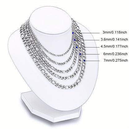 Unisex Stainless Steel Cuban Chain Necklace Fashion Jewelry