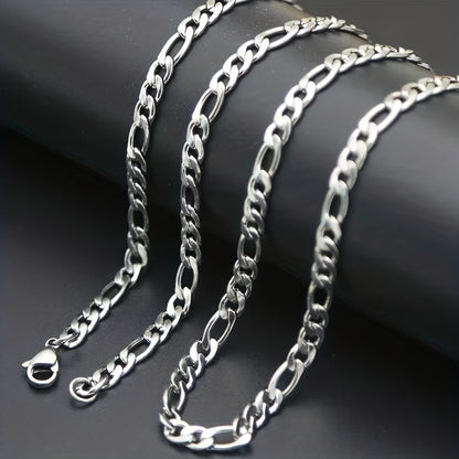 Unisex Stainless Steel Cuban Chain Necklace Fashion Jewelry