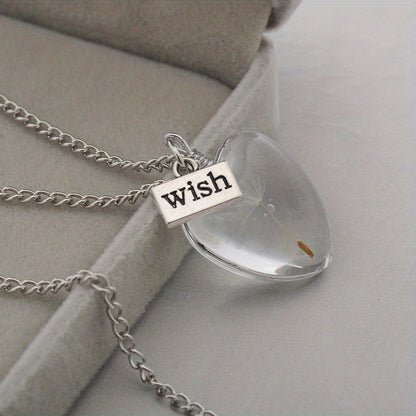 Elegant Dandelion Crystal Pendant Necklace 25mm Double-Sided Gemstone Sweater Chain Gift