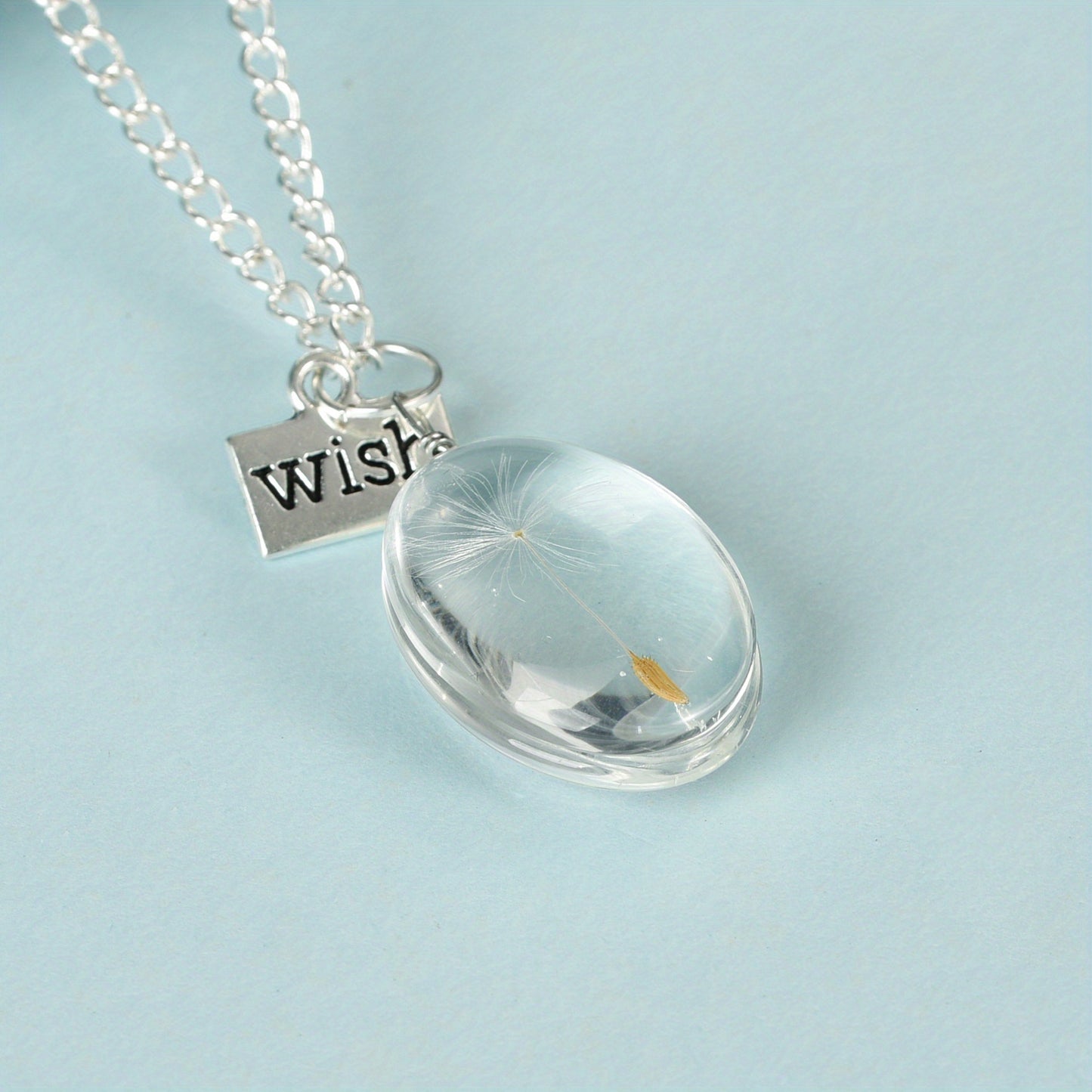 Elegant Dandelion Crystal Pendant Necklace 25mm Double-Sided Gemstone Sweater Chain Gift