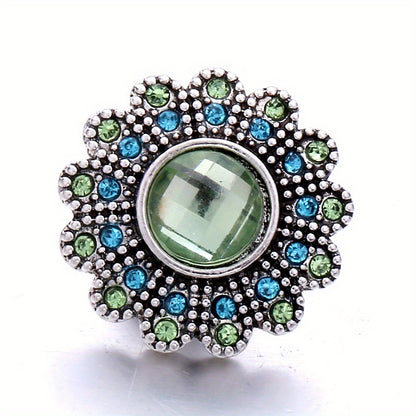 Colorful Rhinestone Snap Button for DIY Jewelry Bracelet Necklace Accessories