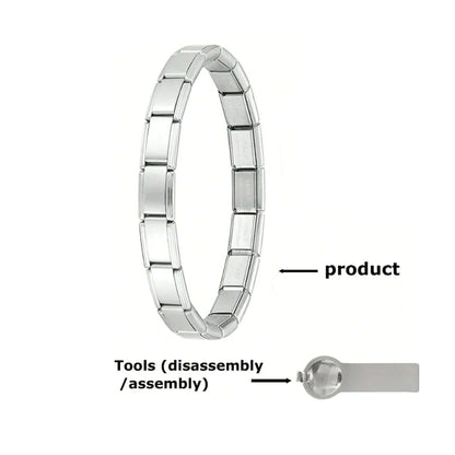 Zakol DIY Stainless Steel Italian Charm Bracelet Kit Jewelry Making Tools