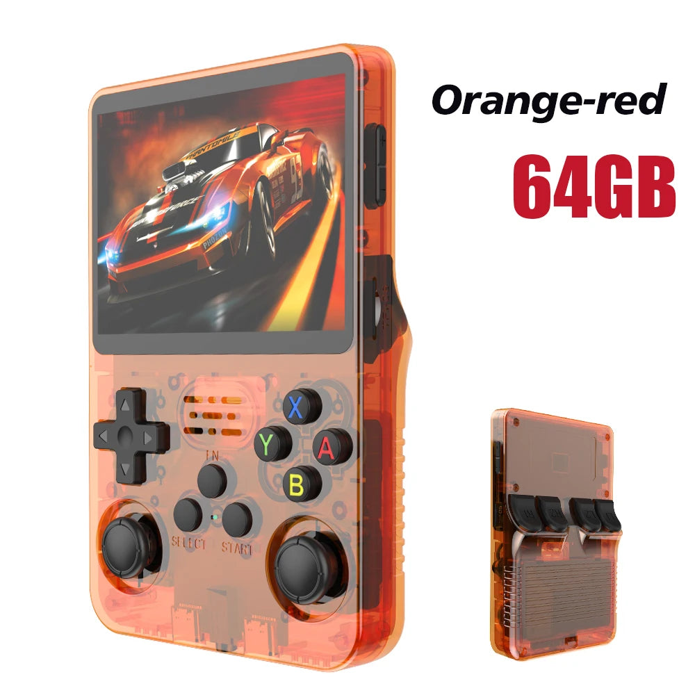 BOYHOM R36S Retro Handheld Game Console 3.5 Inch IPS Screen Linux Pocket Player 64GB 10000 Classic Games