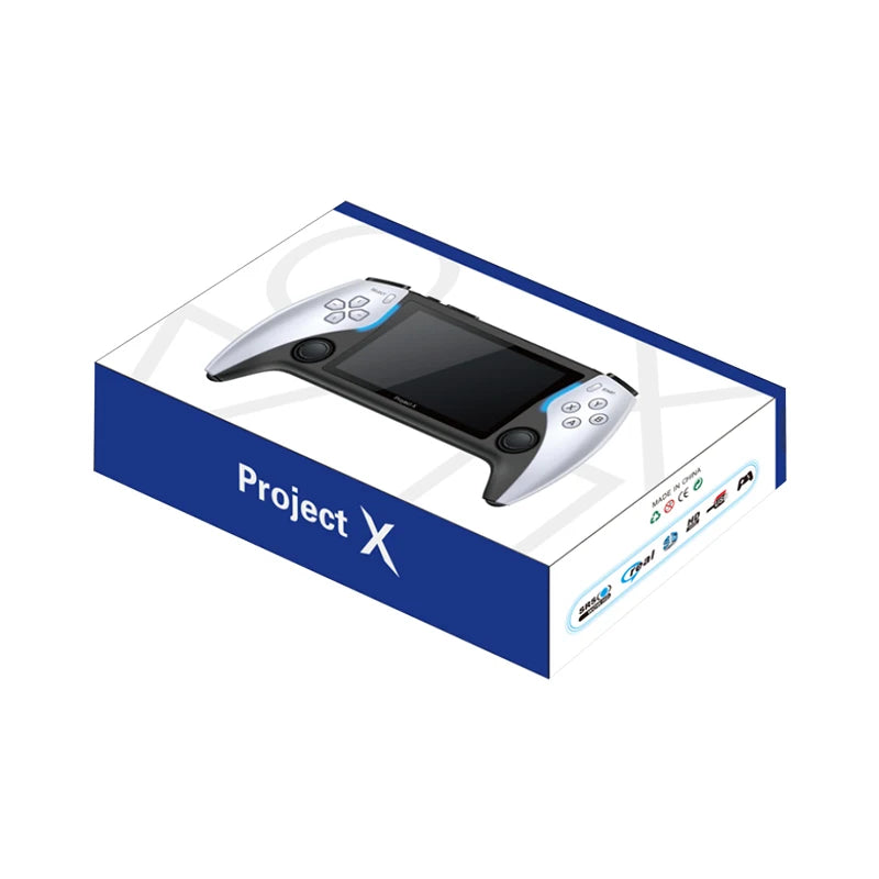Project X 4.3 Inch HD IPS Handheld Game Console Dual Joystick PS1 And Arcade Support 2000 Games 800x480