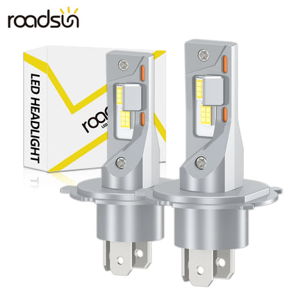 Ultra-Bright H4 LED Headlight Bulbs 29000LM 110W 6500K Fanless CSP Chips for Cars 12V 24V IP68 Waterproof 2-Pack