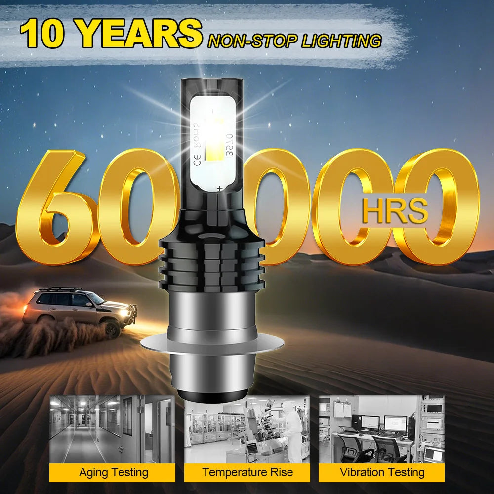 Yamaha Raptor 700 LED Fog Headlight Bulbs 6000K 100W H6 H6M Pair 2006-2018