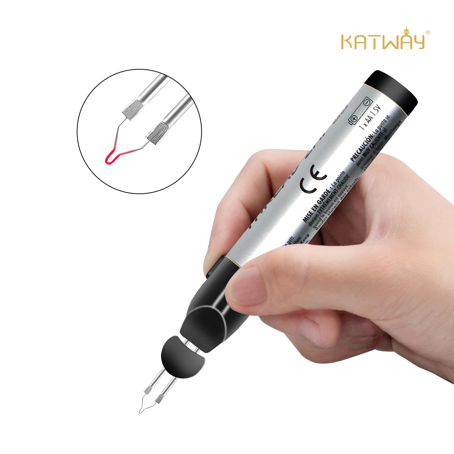 Katway Thread Zap Welding Wax Pen for Melting Crayon Stitching Hand Sewing Leather Craft