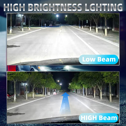 Roadsun 2PCS H7 LED Headlight Bulbs 30000LM High Low Beam Canbus for Auto Motorcycle