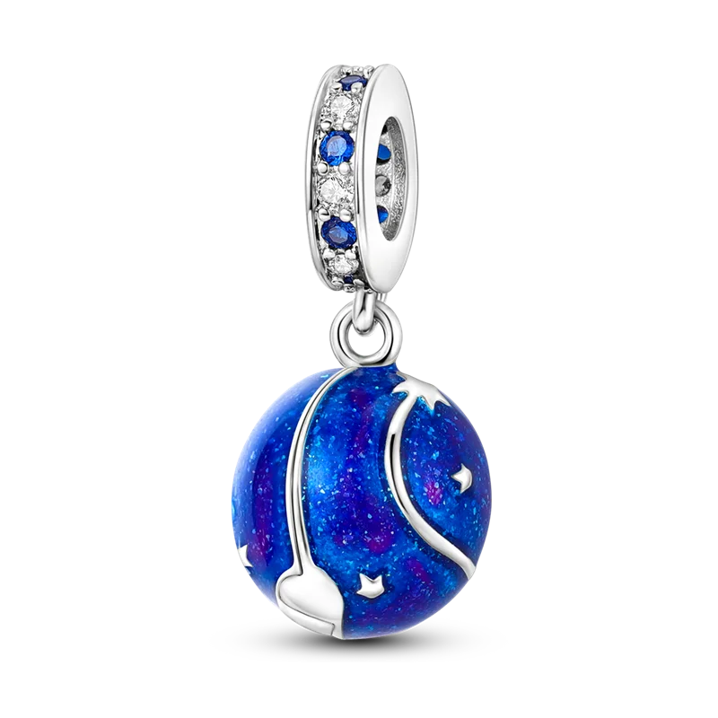 925 Sterling Silver Charm Bead Bracelet for Smartwatch and DIY Jewelry KTC556