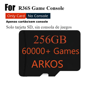 V5 SD Card For R36S R36H Retro Handheld Game Console Compatible With Linux 3.5 Inch IPS Portable Player 64GB 128GB 256GB