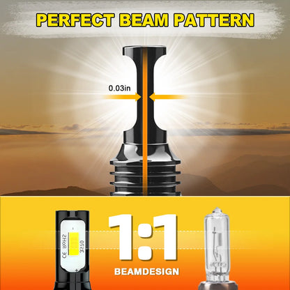 Yamaha Raptor 700 LED Fog Headlight Bulbs 6000K 100W H6 H6M Pair 2006-2018
