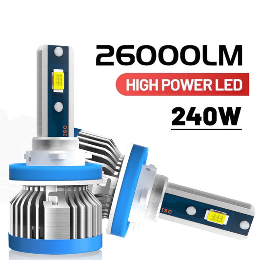 Roadsun 160W Universal LED Car Headlight Bulbs 6000K Plug-n-Play, 2PCS