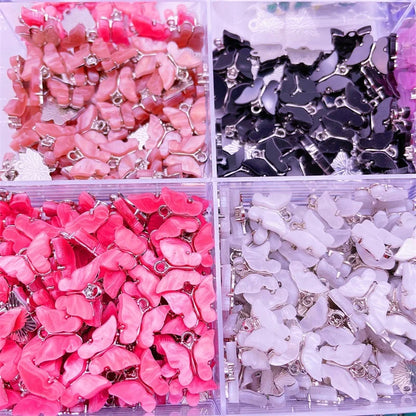 Vibrant Butterfly Resin Charms Set for DIY Women's Dangle Earrings Jewelry Making