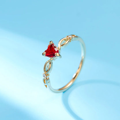 Romantic Rhinestone Heart Ring for Women - Perfect Wedding or Birthday Gift