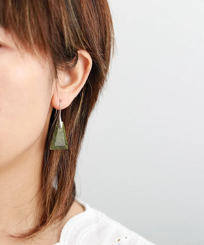 Lapis Lazuli Trapezoid Drop Earrings for Women 2023 Elegant Bold Fashion Jewelry Valentine's Day Gift