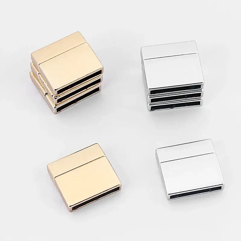 3 Sets Alloy Flat Magnetic Clasp Connectors for DIY Jewelry Making