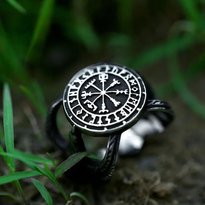 Odin's Raven Viking Rings Set for Men - Norse Mythology Wolf Totem Jewelry