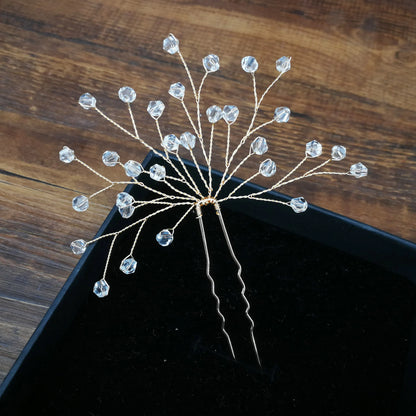 Elegant Pearl Bridal Hair Pin U-Shaped Barrette Clip for Wedding and Party Styles