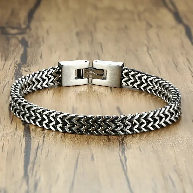 Vnox Vintage Men's Bracelet Set Retro Stainless Steel Gothic Jewelry BR-475-1